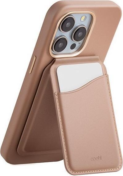 Produktbild Uniq Coehl Esme magnetyczny portfel z lusterkiem i podpórką beżowy/dusty nude