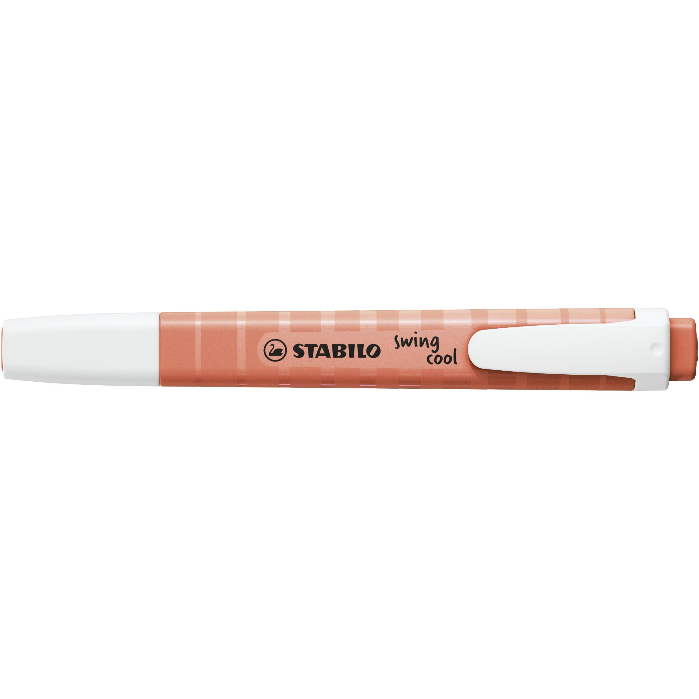 10x STABILO, Marker, swing cool Pastel Textmarker (Red, 4 mm, 1 x)