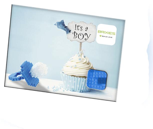 Actual product image Brixies Postcard Baby Boy