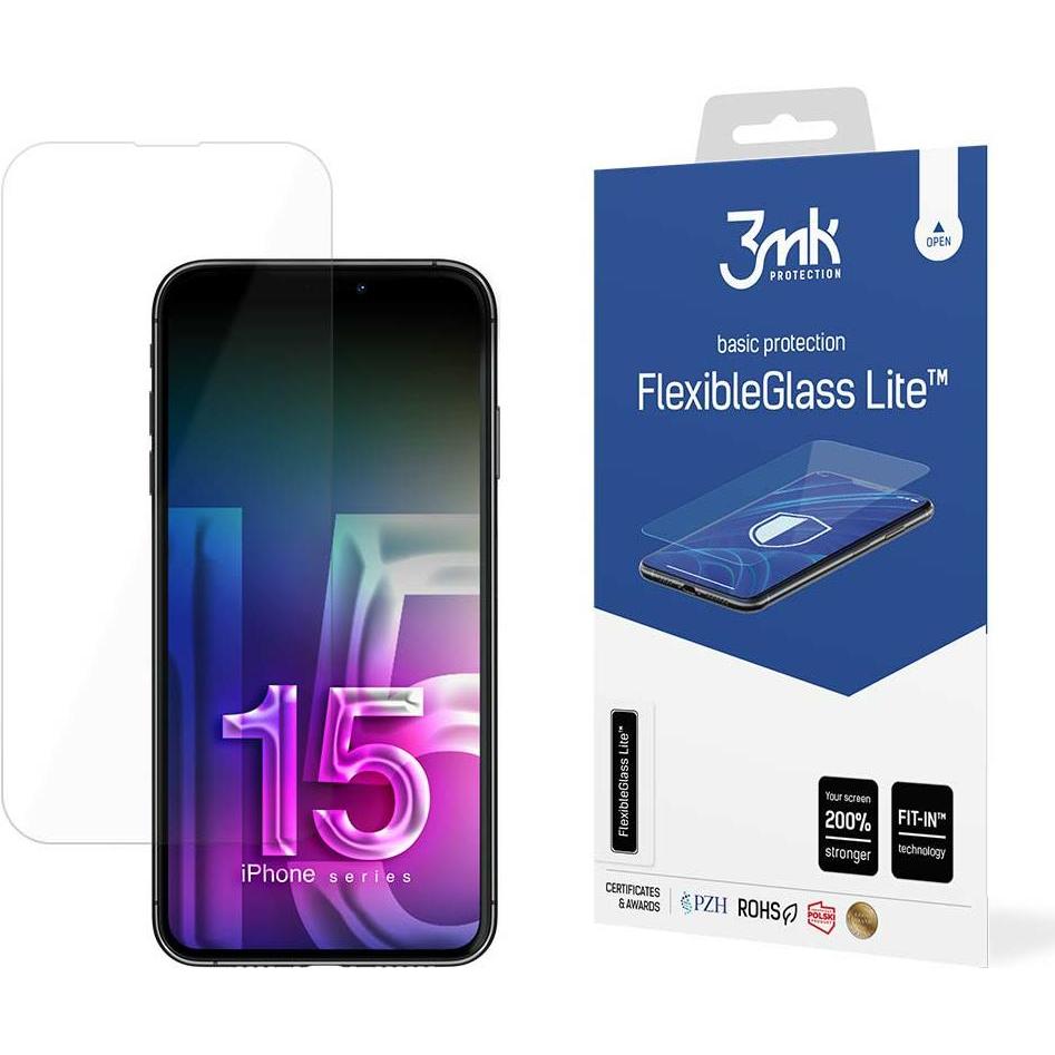 Thumbnail - 3MK Hybridglas FlexibleGlass Lite für iPhone 15 Pro 6,1" (1 Stück, Apple iPhone 15 Pro), Smartphone Schutzfolie