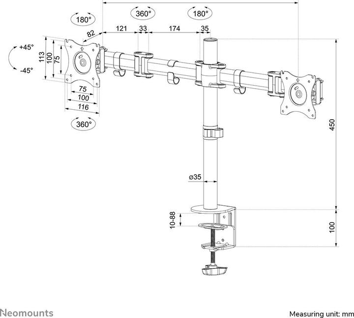 Produktbild Neomounts Tischhalterung (Tisch, 27.01", 8 kg)