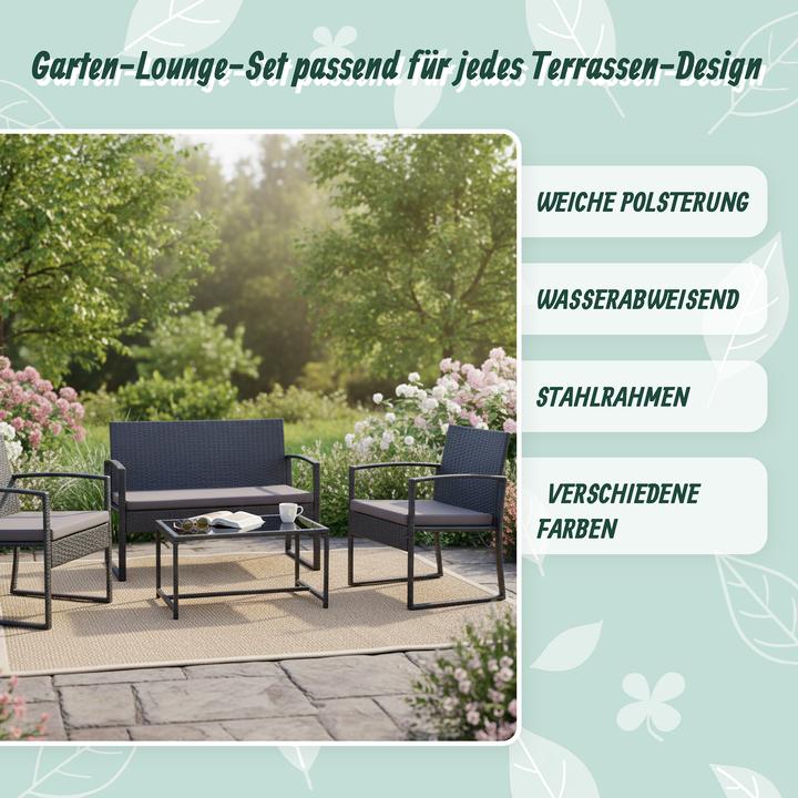 Productafbeelding Relaxdays 4-tlg. Gartenmöbel-Set