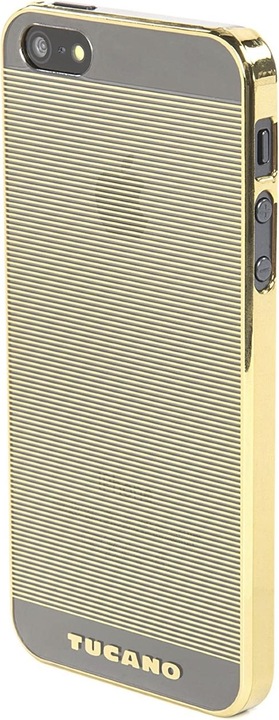 Produktbild Tucano Snap Case Plissè für iPhone 5/5S/SE Gold (Apple iPhone 5s, Apple iPhone 5)