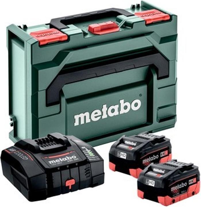 1x metaBOX 145, 1x ASC 290 Schnellladegerät, 2x 18 V LiHD Akkus (10 Ah)