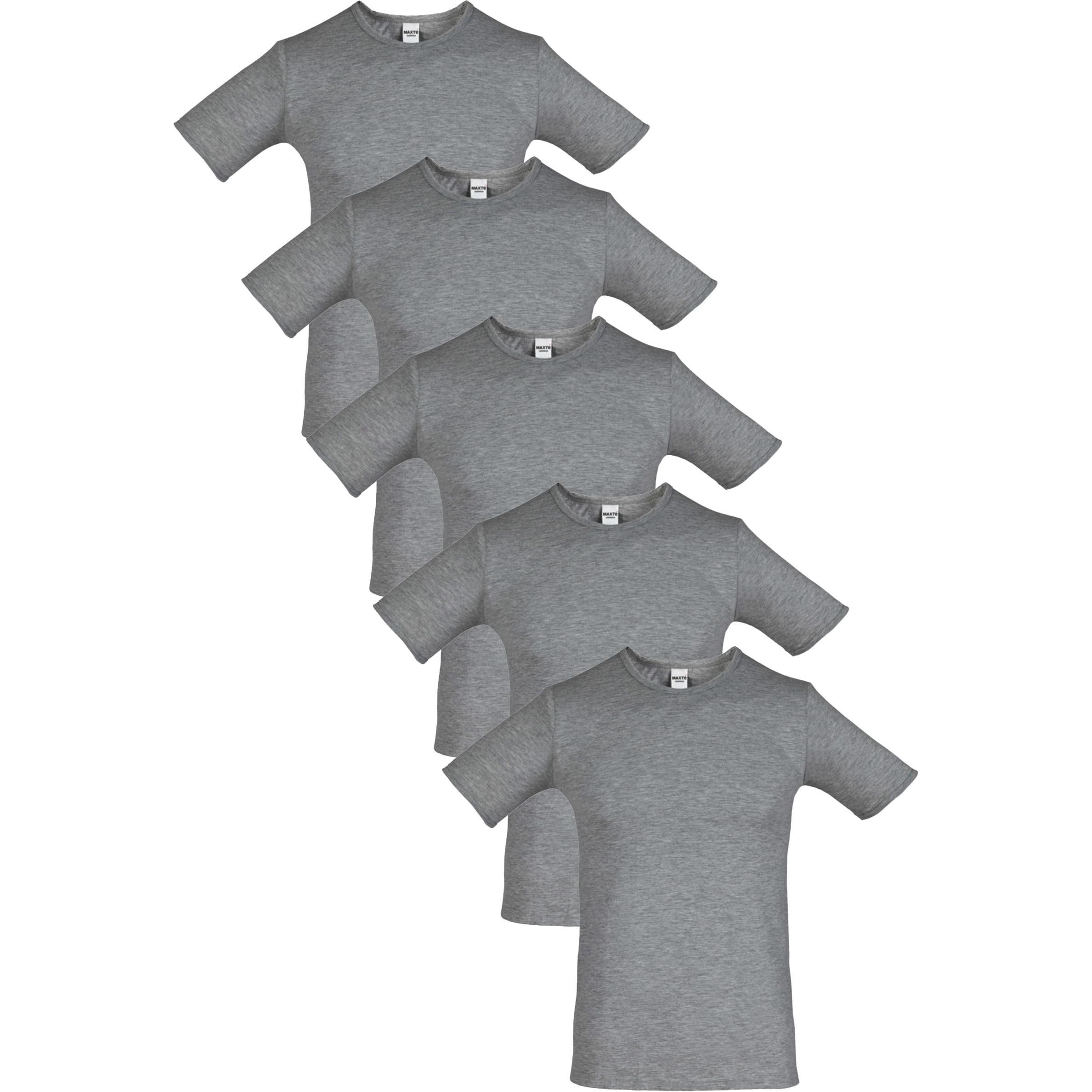 Maxte, Herren, Shirt, BASIC MAX T-Shirt Men 5er Pack, Grau, (XL)