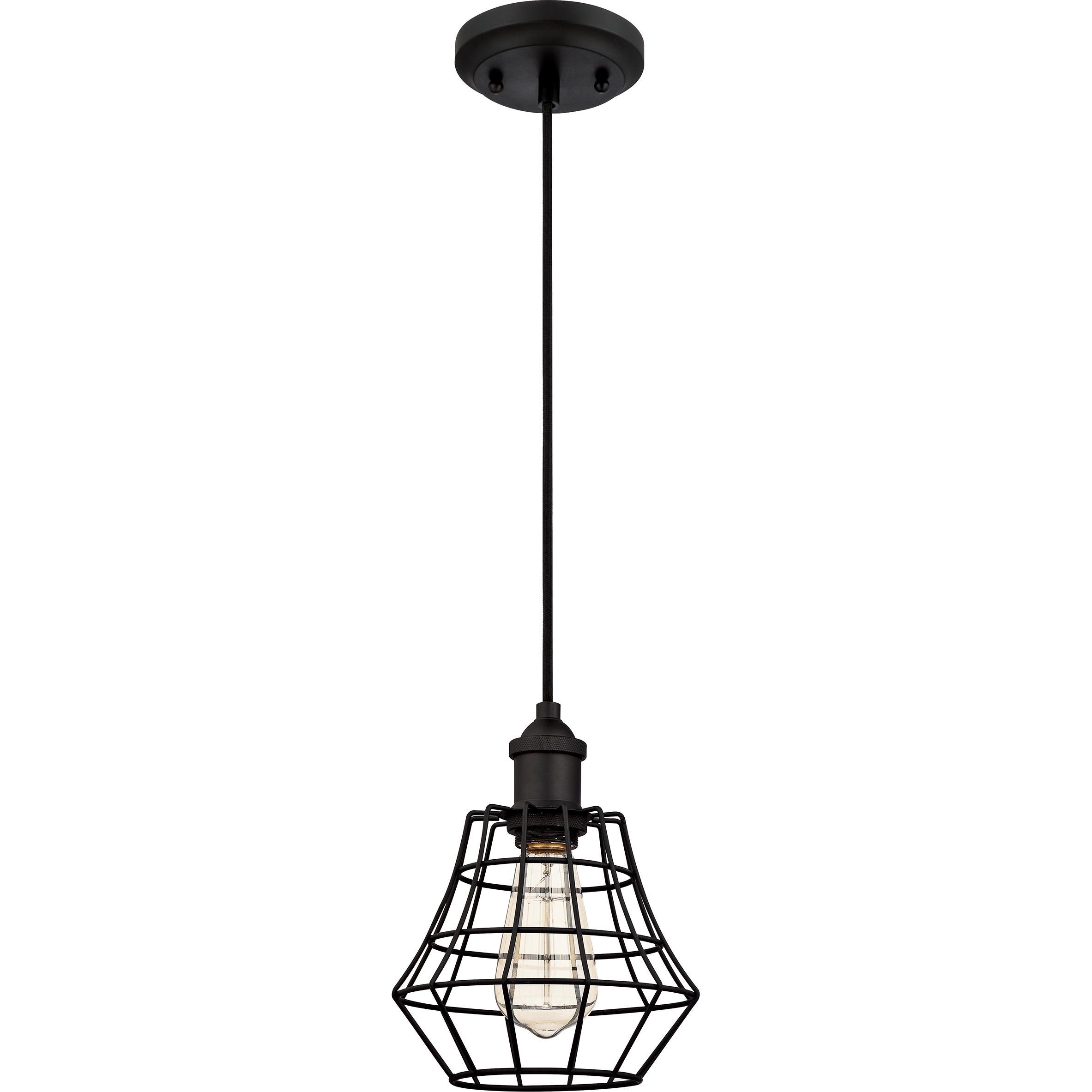 Westinghouse, Pendelleuchte, Pendelleuchte Nathan Mattschwarz mit 1 Lampe (E27)