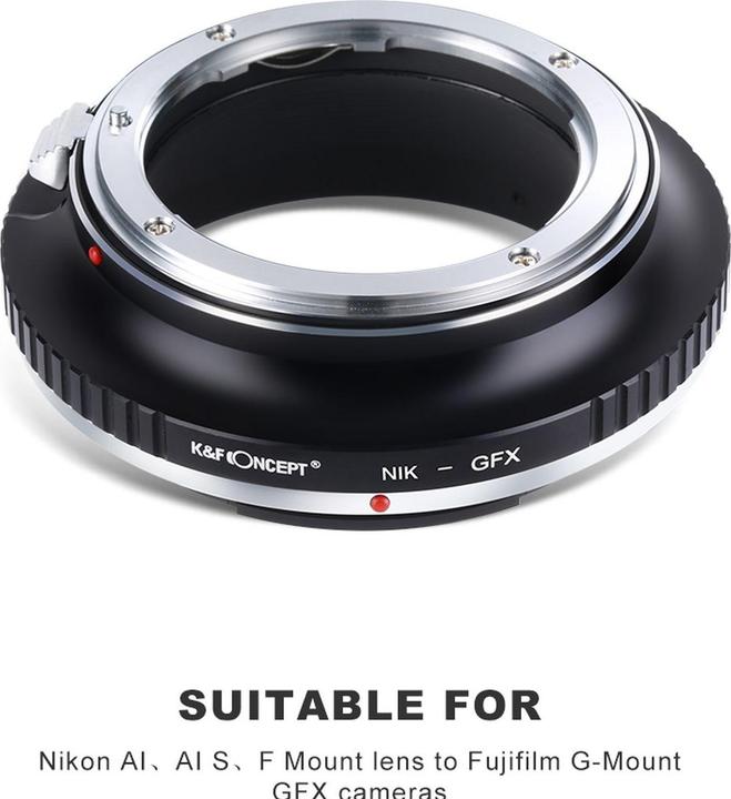 Image du produit K&F Concept Adaptateur d'objectif de haute précision, NIK-GFX