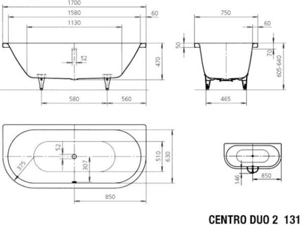 Actual product image Kaldewei Centro Duo 2 131