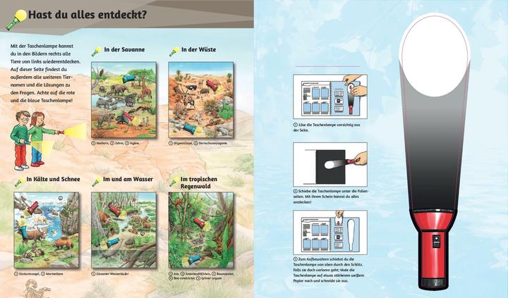 Produktbild Mein Taschenlampenbuch Wilde Tiere (Deutsch, 2024)