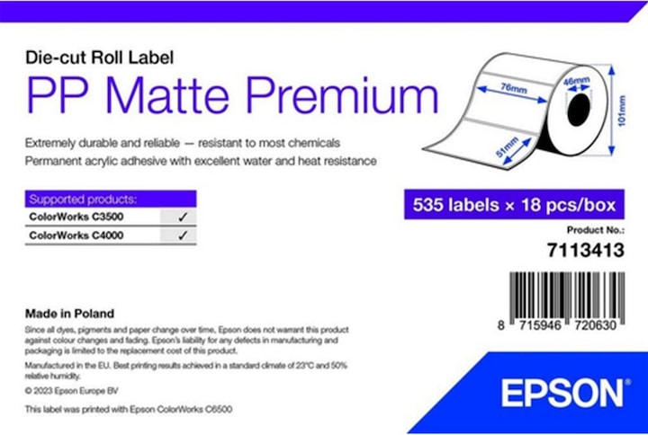 Epson Pp Matte Label Prem Die-Cut
