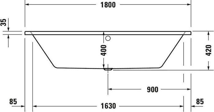 Actual product image Duravit Whirlpool bath No 1 white Jet-Project 1800x800mm (180 cm, 80 cm)