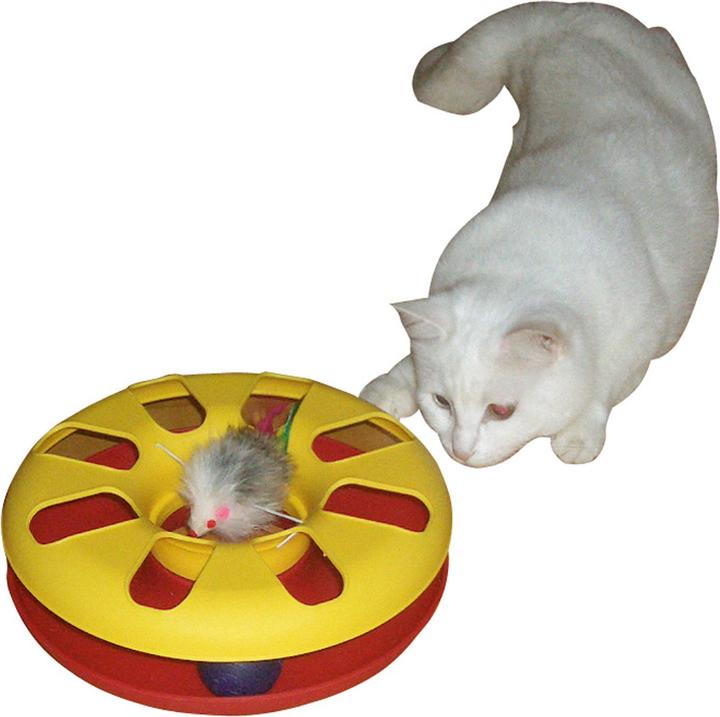 Produktbild Kerbl RACING WHEEL Katzenspiel- zeug ø 24 cm, farbl. sort. (Beschäftigungsspielzeug Katze)