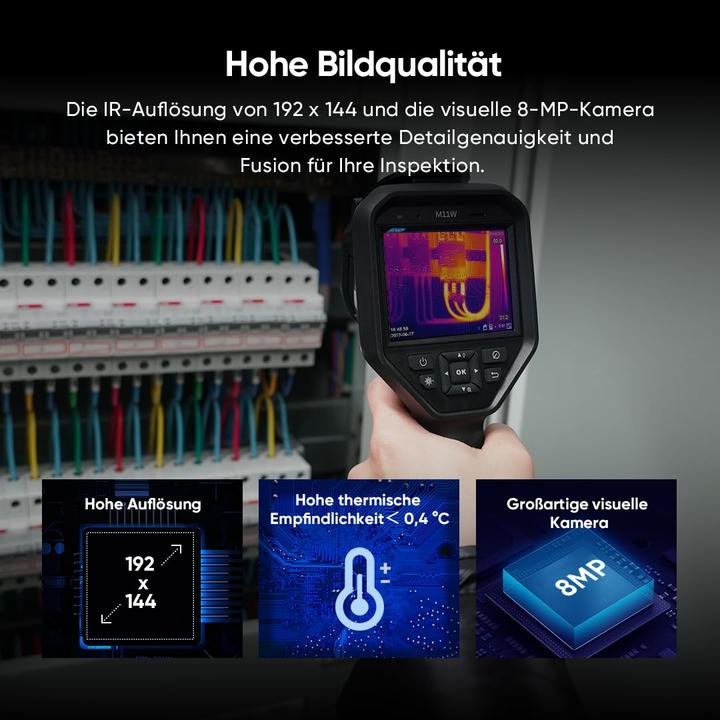 Actual product image Hikmicro M11W Thermal imaging camera -20 to +550 °C 192 x 144 pixels 25 Hz WiFi, touch (Hand-held thermal imaging camera)