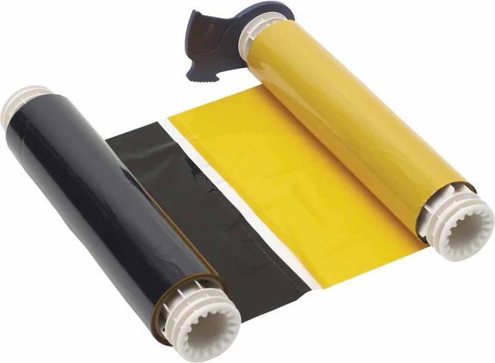 Produktbild Brady B85-R-220x60-BK/YL-380P, Farbband, Schwarz/Gelb, 220.00 mm x 60.00 m, Farbfeldlänge 380.00 m