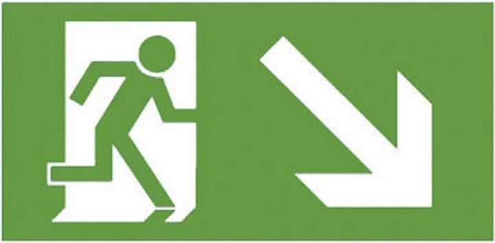 Actual product image B-Safety Escape route sign downwards