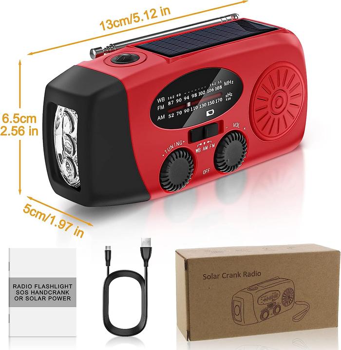 Actual product image Aokbon Emergency Radio With Powerbank (AM, FM)