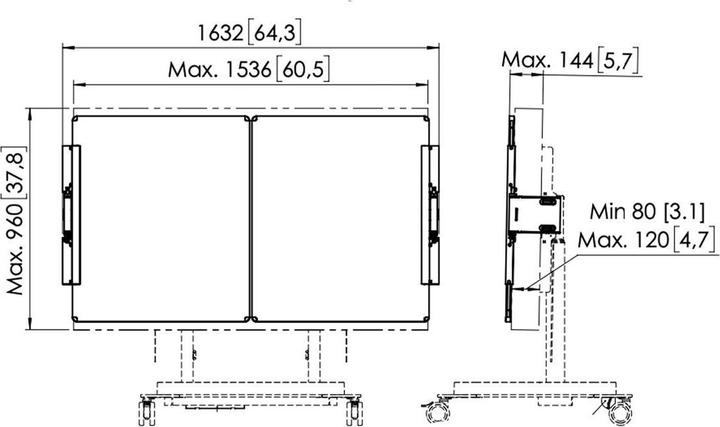 Image du produit Vogels RISE A226 WHITEBOARD SET 65IN