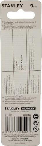 Actual product image Stanley Snapoff blades 011300 (9 mm, 10x) (Replacement blade)