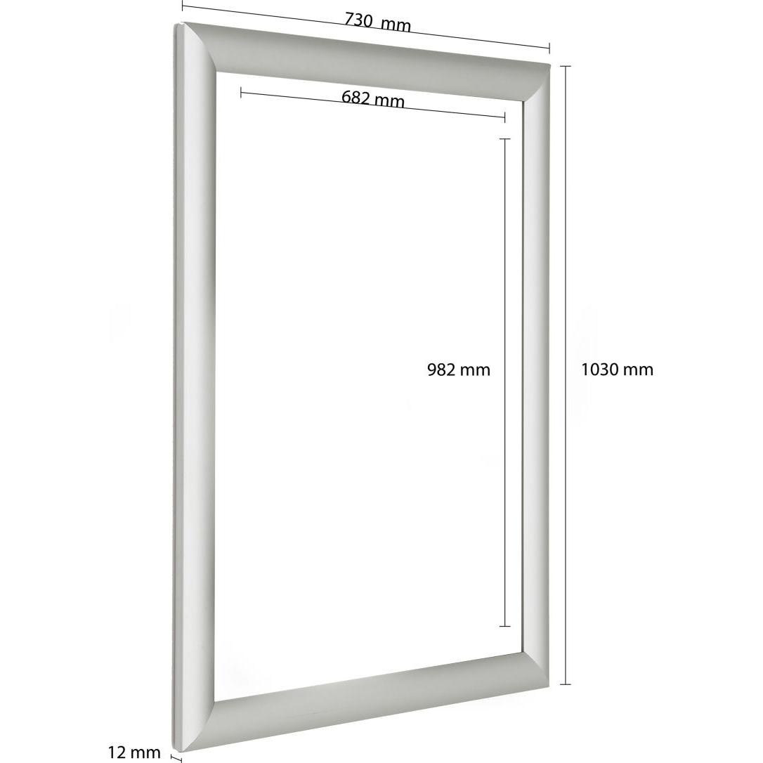 Update Displays, Prospektständer, Klapprahmen 25mm Gehrung 500x700mm silber eloxiert (500 x 700 mm)