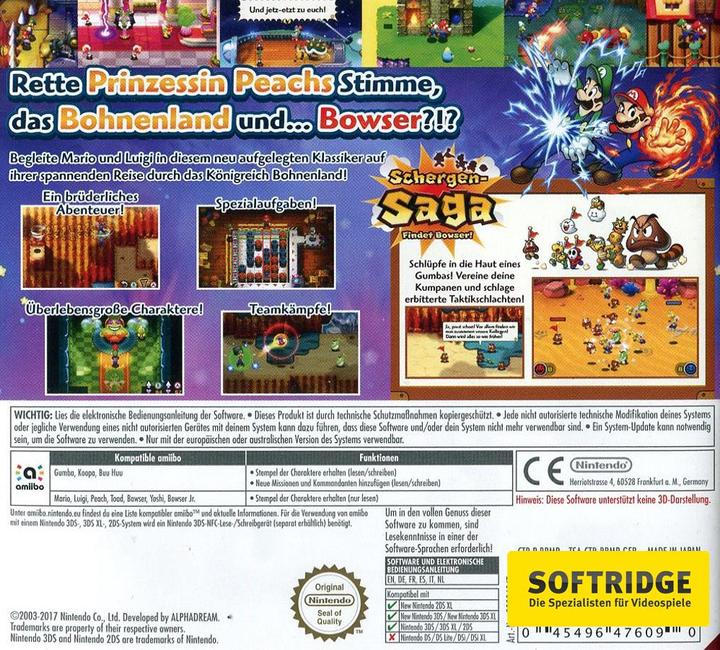 Produktbild Nintendo Mario & Luigi: Superstar Saga + Bowsers Schergen (3DS, DE)