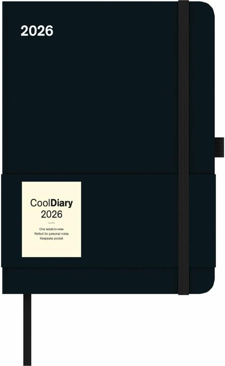 Produktbild Black 2026 - Diary - Buchkalender - Taschenkalender - 16x22 (A5, 1 Woche / 2 Seiten)