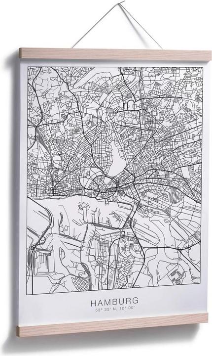 Produktbild Trenddeko Stadtplan Hamburg (100 x 120 cm)