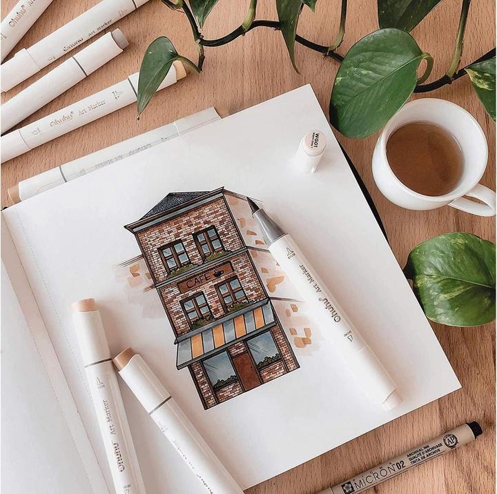 Actual product image Ohuhu Honolulu B art marker (72 x)