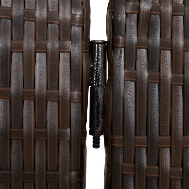 Produktbild vidaXL Paravent 4-tlg. Braun Poly Rattan,Farbe: Braun,Material: Poly