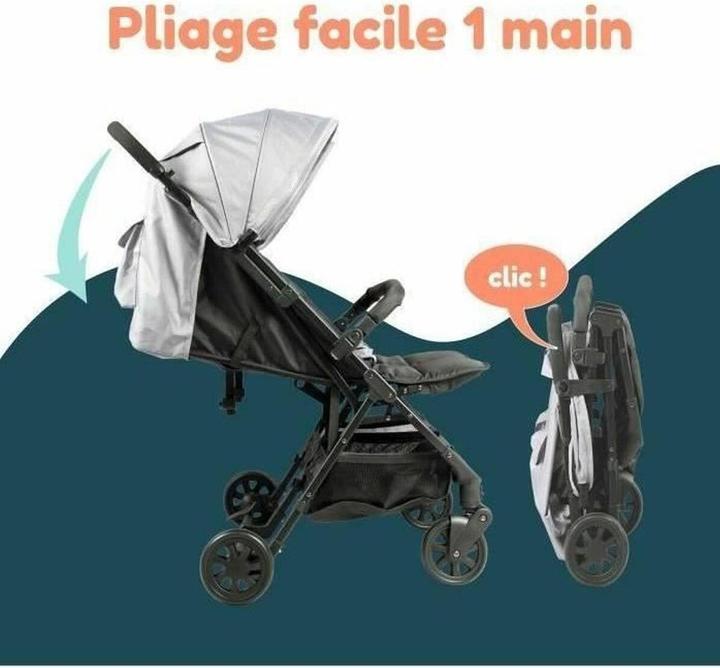 Actual product image Bambisol Double Side-by-Side Twin Stroller from Birth with Compact Fold