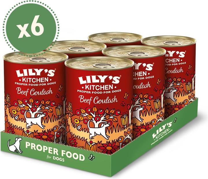 Produktbild Lily's Kitchen Nassfutter Rindsgulasch, 6 x 400g (Adult, 6 Stk., 2760 g)