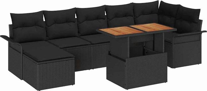 Produktbild vidaXL Schwarzes Outdoor-Ess-Set