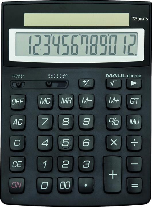 Actual product image Maul Desktop calculator Solar ECO 950 black (Solar cells)