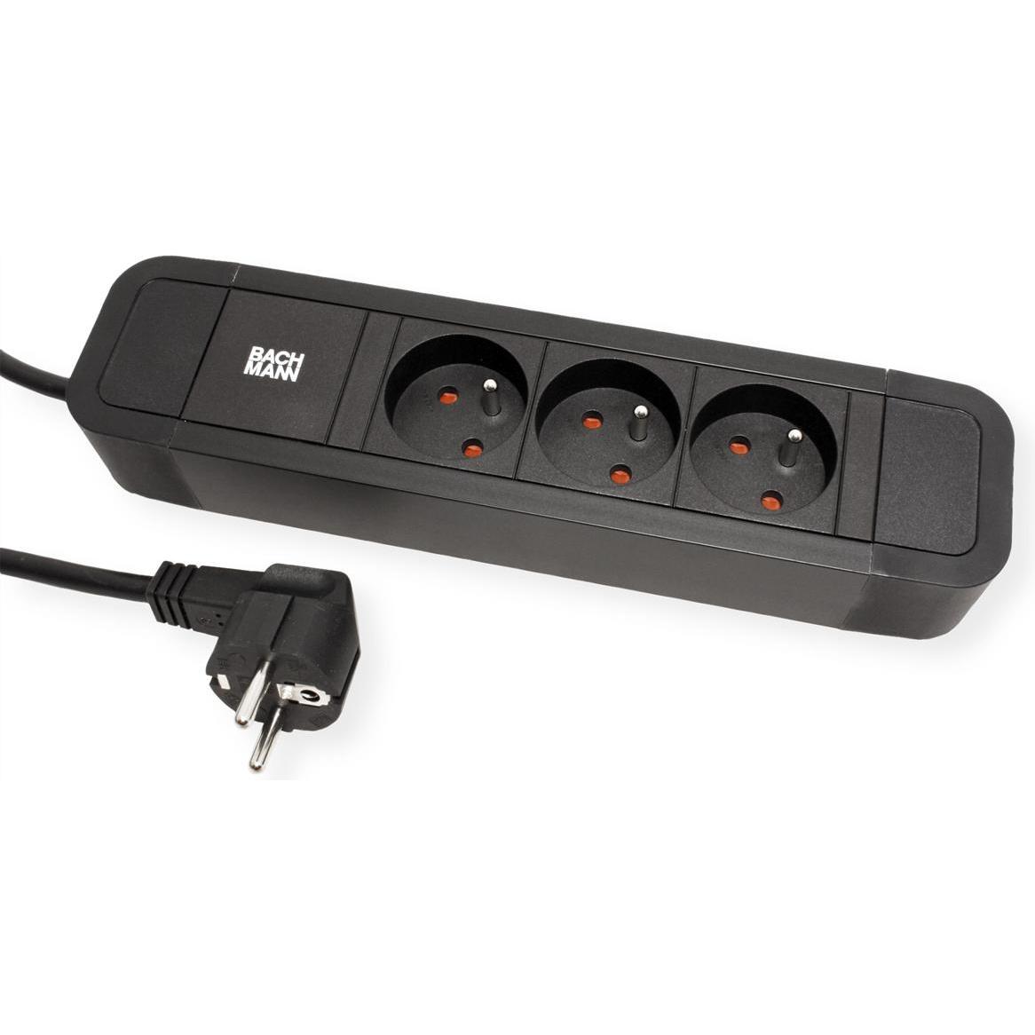 Bachmann, Steckdosenleiste, Multiple socket outlets (6 x, CEE 7/5, CEE 7/3, 2 m)