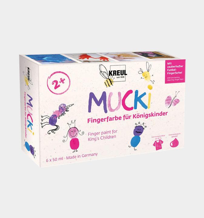 Immagine prodotto Kreul Mucki pittura a dita per bambini re (Vari colori, 300 ml)