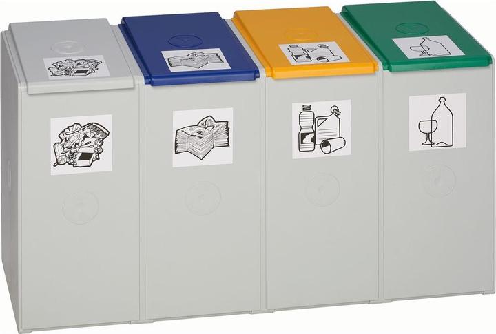 Actual product image VAR Plastic container 4-compartment 40 L waste separation system multi-award-winning waste & recyclable (40 l)