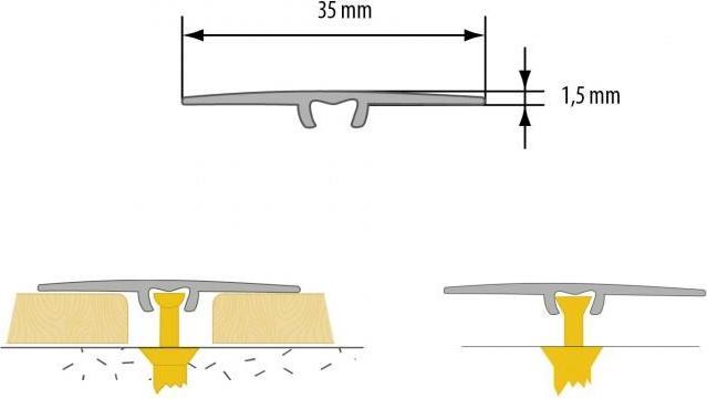 Image du produit Cezar ALUM PROFILE LWP35 0.93M OAK(16)