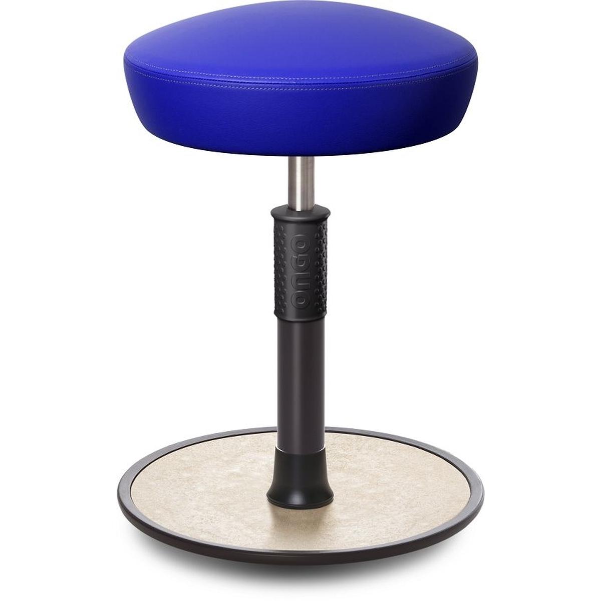 Ongo, Bürostuhl, Sitz- Stehhocker Free Regular Hutsitz skai Kunstleder blau schwarz /cremeweiss