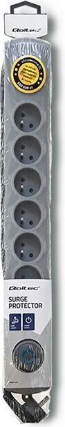 Actual product image Qoltec 50168 Voltage protection 8 AC outputs (8x, CEE 7/3, 3 m)