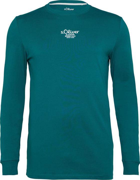 S.Oliver T-Shirt Langarm-Shirt mit Logo-Stickerei (XXL)