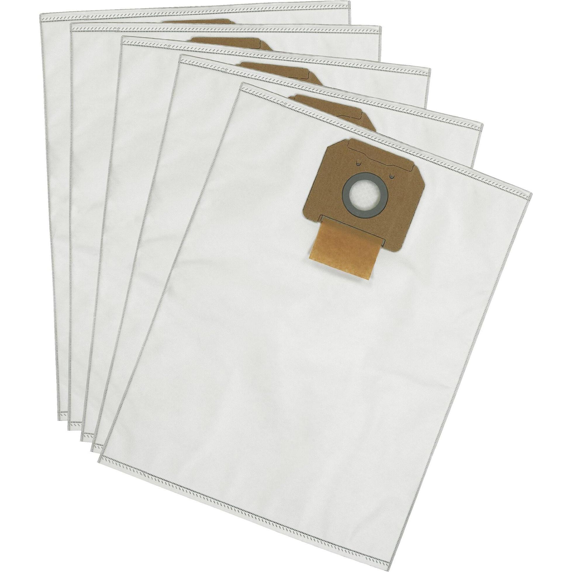 DeWalt Fleece Bag for DWV902M (Pack of 5), Staubsaugerbeutel