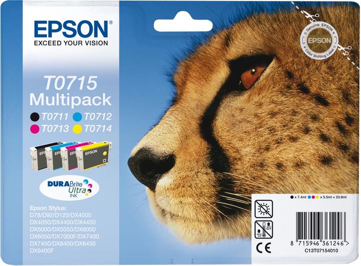 Produktbild Epson T0715 DuraBrite Ultra (M, C, Y, BK)