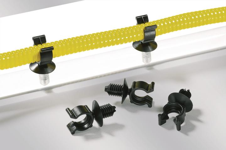 Actual product image HellermannTyton 151-14311 CTC10FT6-HIRHS-BK-D1 Holder for protective hose Black