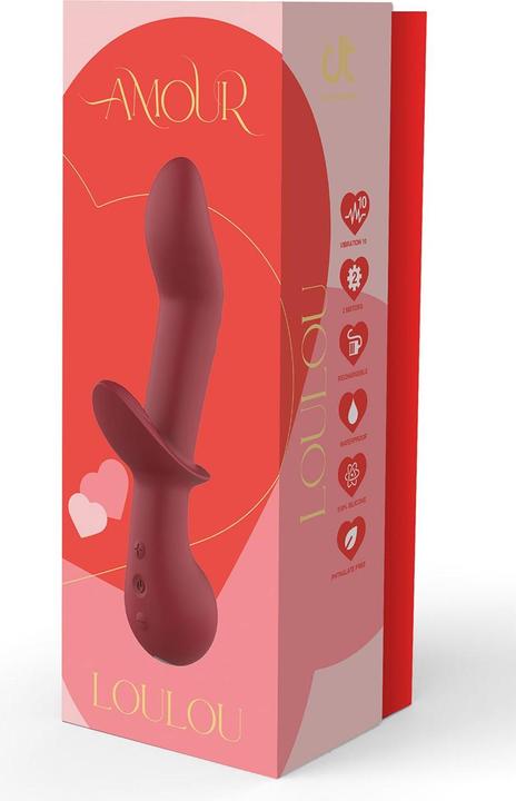 Produktbild Dreamtoys Dream Toys Amour Flexible G-Spot Duo Vibe Loulou Vibrator Red 21,7 cm
