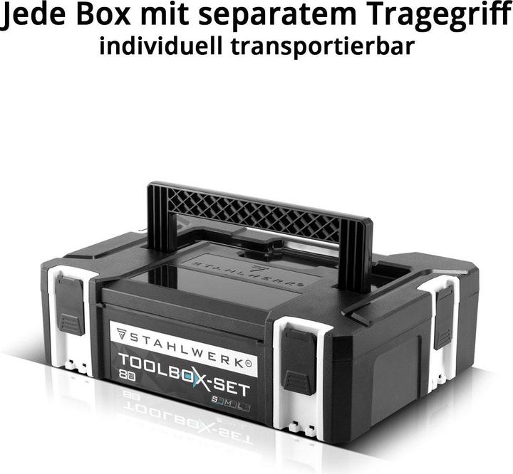 Actual product image Stahlwerk Toolbox set 5 in 1 system box tool box tool case tool box (5 pieces)
