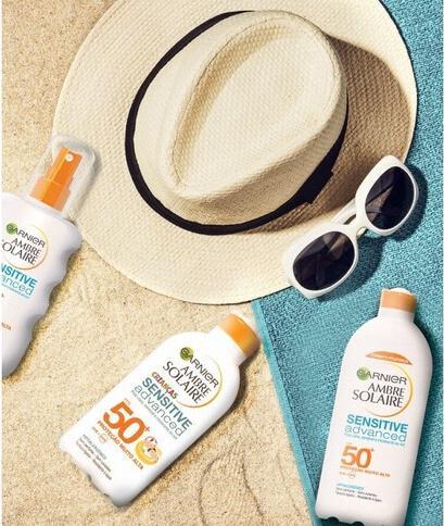 Immagine prodotto Garnier Ambre Solaire Sensitive Advanced Milk Spf50 400ml (Latte solare, SPF 50+, 400 ml)