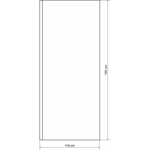 Thumbnail - Masterjero, Badewannefaltwand, SHOWER WALL GLASS116X195CM 8MM BLACK