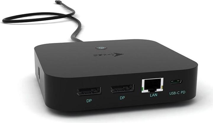Actual product image i-tec Dual DP USB-C Power Delivery 4k Dock (USB-C, 7 ports)
