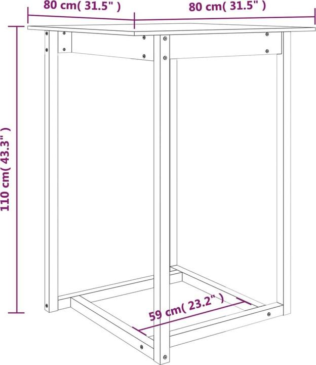 Actual product image VidaXL Ambros (80 x 80 x 110 cm)