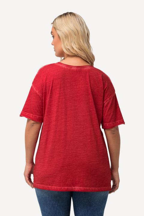 Produktbild Ulla Popken T-Shirt, oversized, Rüschen-Brusttasche, Halbarm (62)
