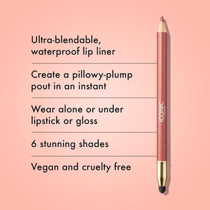 Produktbild Iconic London Fuller Pout Sculpting Lip Liner Blendable Dual Ended (Nude, Rosaton)